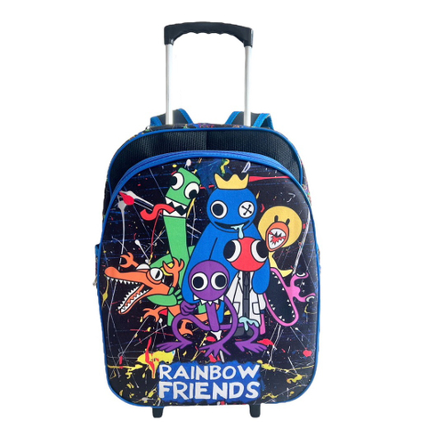 Kit Mochila Escolar Rainbow Friends Azul Bobao Jogo Roblox