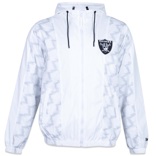Jaqueta new era corta vento windbreaker nfl las vegas raiders world branco em Promocao na Americanas