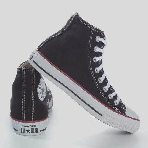 TÊNIS ALL STAR CONVERSE - CANO ALTO - PRETO COM LISTRA PRETA