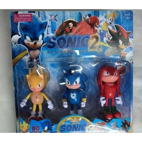 Kit Sonic Cartelado com 3 Bonecos 12 cm. em Promoção na Americanas