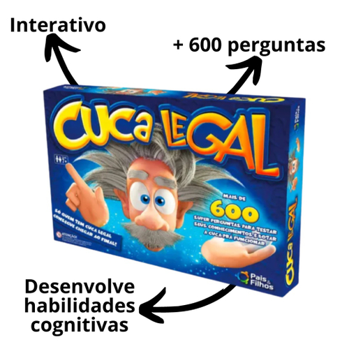 Jogo Cuca Legal 600 Perguntas Tabuleiro - Pais e Filhos em Promoção na  Americanas