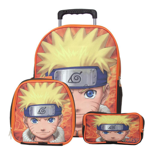 JH Nylon Hokage Uzumaki Naruto Cosplay Anime Desenho Animado Mochila  Escolar Com Zíper De Viagem Ombro - Escorrega o Preço