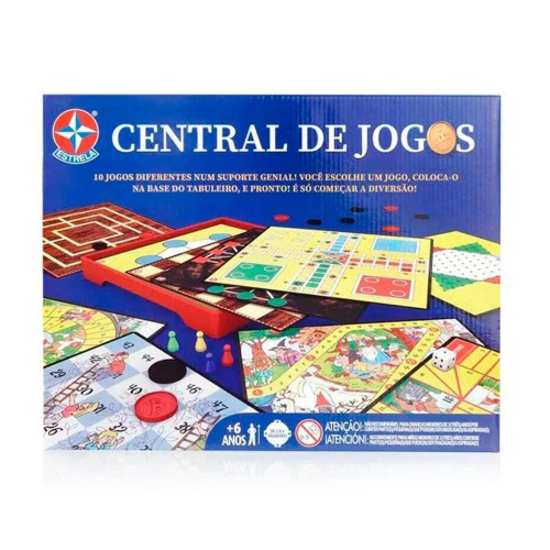 Kit Jogos De Tabuleiros - Central De Jogos - 10 Opções - Estrela no Shoptime