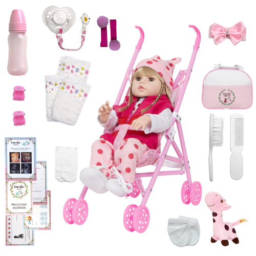 Boneca Bebe Reborn Girafinha Princesa Loira no Shoptime