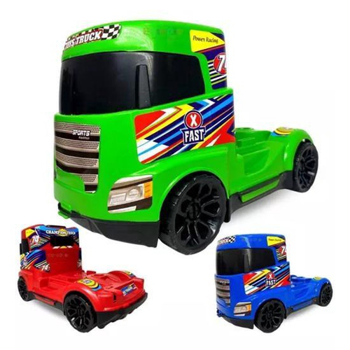 Caminhão Iveco De Brinquedo Carreta Toras De Madeira de Plastico no Shoptime