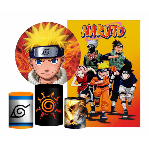 Capas Cilindro E Painel Redondo Naruto Boruto Veste Facil