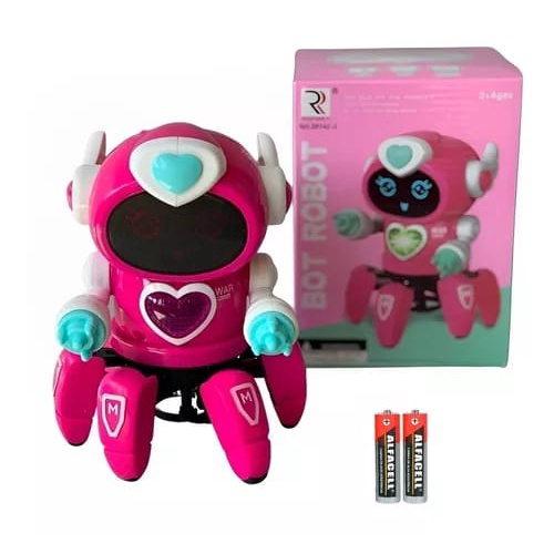 Brinquedo ROBO LADY COM FACE DIGITAL LUZ Robô Cyber Bat Aranha Som