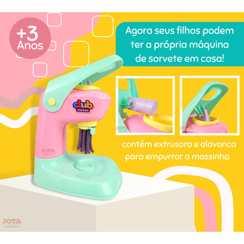 Massinha Play-Doh Mini Kit Cobertura Sorvete - F0654 - Hasbro, Massinha  branca e rosa