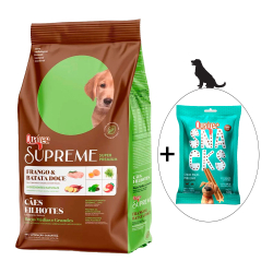 Ração Quatree Supreme Cães Filhotes Raças Médias e Grandes Frango e Batata Doce - 15kg + Surpresa Menor preço em Ração Quatree Supreme Cães Filhotes Raças Médias e Grandes Frango e Batata Doce - 15kg + Surpresa