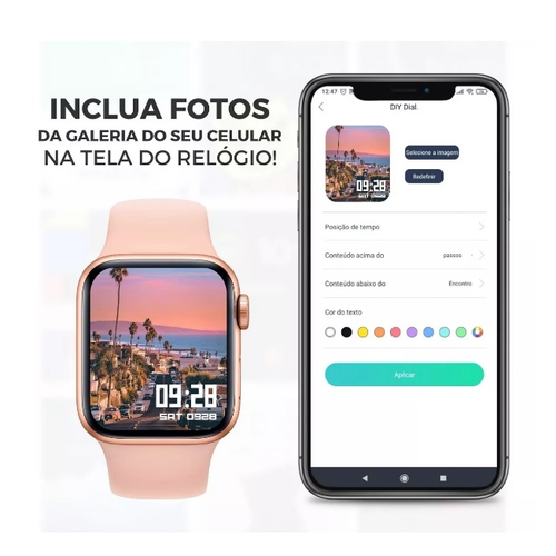 Relógio Smartwatch Oled Pro Homens E Mulheres Ios E Android