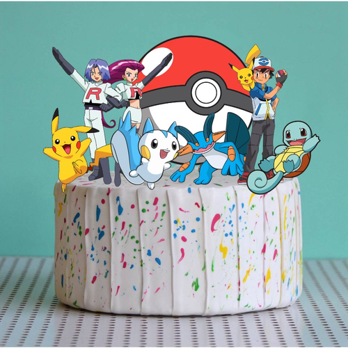 Topo de bolo de Pokemon personagens Monte você mesmo em Promoção na  Americanas