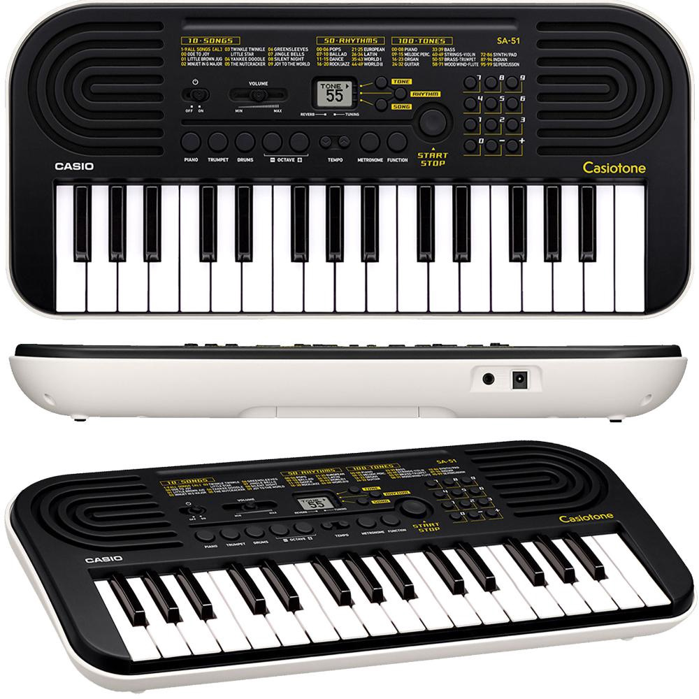 Teclado Infantil Casio SA-51 Preto 32 Teclas 100 Timbres em Promoção na  Americanas