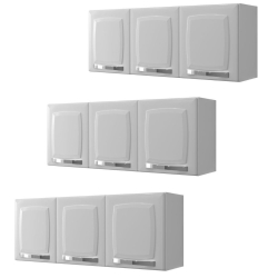 Conjunto 3 Armários de Cozinha Aéreos Itatiaia Aço 3 Portas Rose Branco Neve é boa?