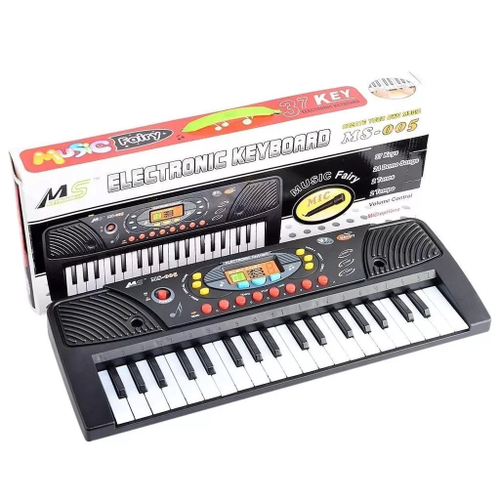 TECLADO INFANTIL PIANO COM MICROFONE KARAOKE 37 TECLAS MUSICAL EDUCATIVO  ESTILO PROFISSIONAL