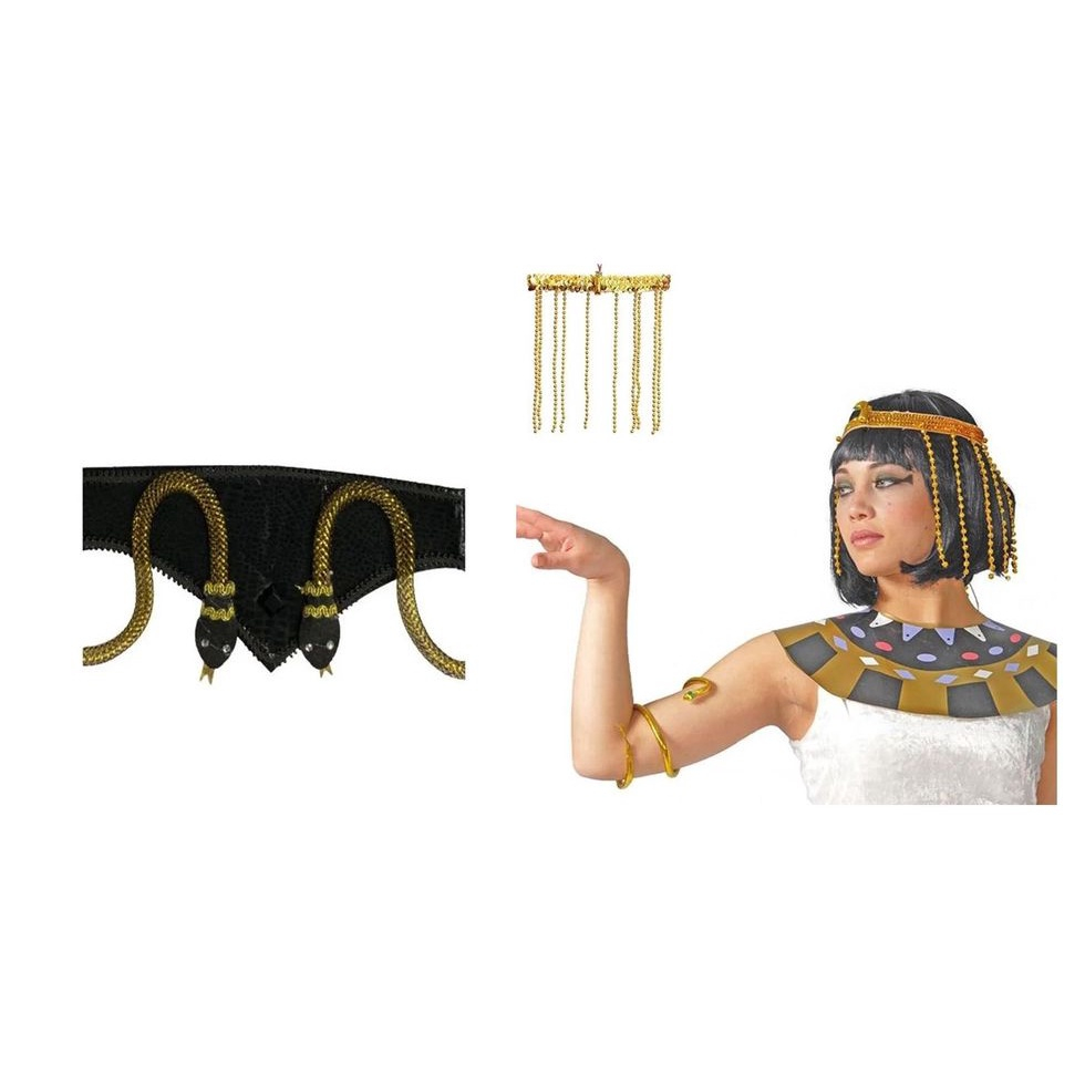 Fantasia adulto cleopatra cobra 2 peças festas halloween | Submarino