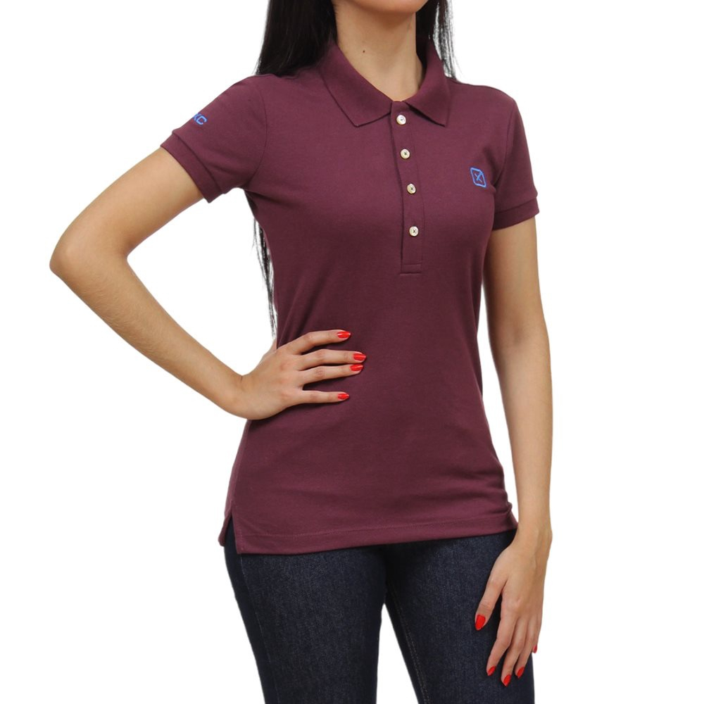 Camisa polo best sale vinho feminina