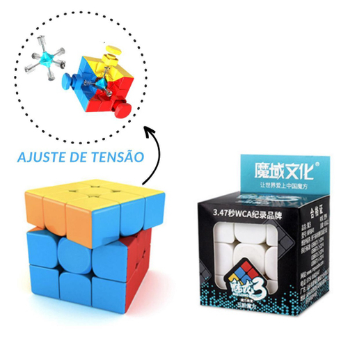 Cubo Magico 4x4 Stickerless Profissional Giro Rapido na Americanas