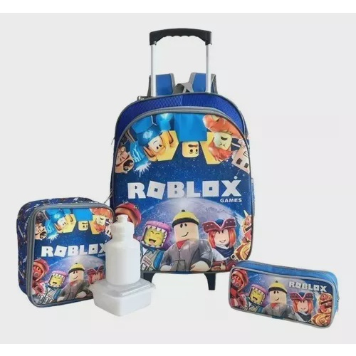 Mochila Masculina Escolar Juvenil Rodinha Roblox Lançamento em Promoção na  Americanas