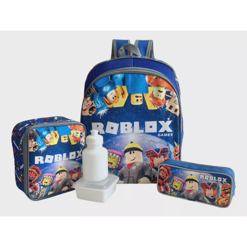 Kit Mochila Escolar Personalizada Roblox Menina