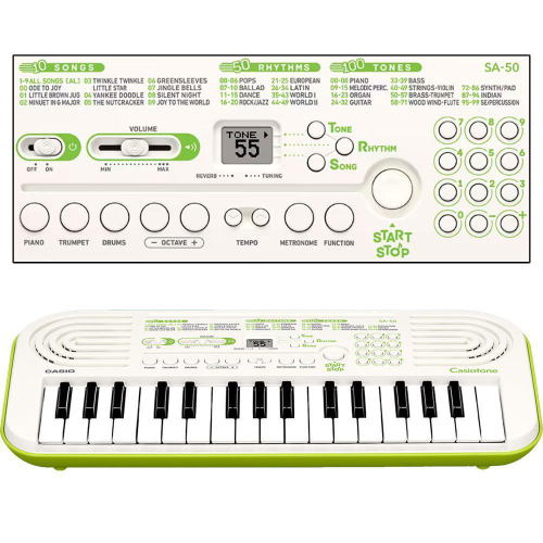 Teclado Infantil Casio Casiotone Sa-80 H2 44 Teclas Branco