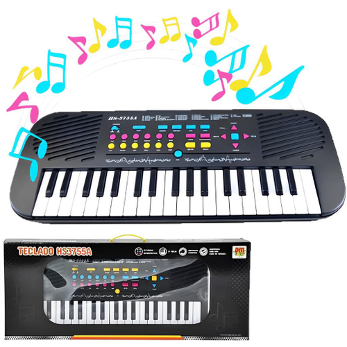 Teclado Com Microfone Piano Infantil Brinquedo Musical no Shoptime