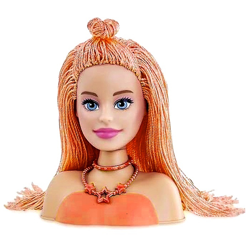 Boneca Barbie Busto Para Maquiar e Pentear - Pupee 1565 - Fabrica da Alegria