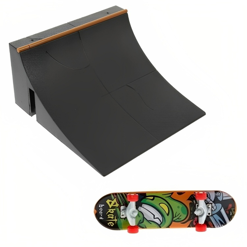 Kit Pista Skate Half Radical com Skatinho + 1 skate de Dedo