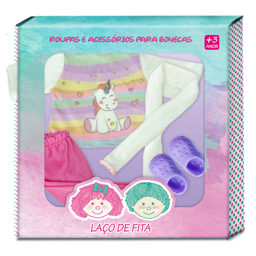 Kit Roupa Boneca American Girl - Colorir Unicórnio