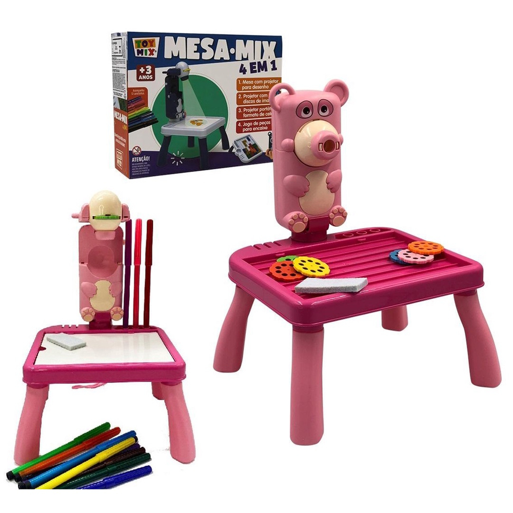 Mesa Mesinha Projetor De Desenho Pintura Infantil Jogo