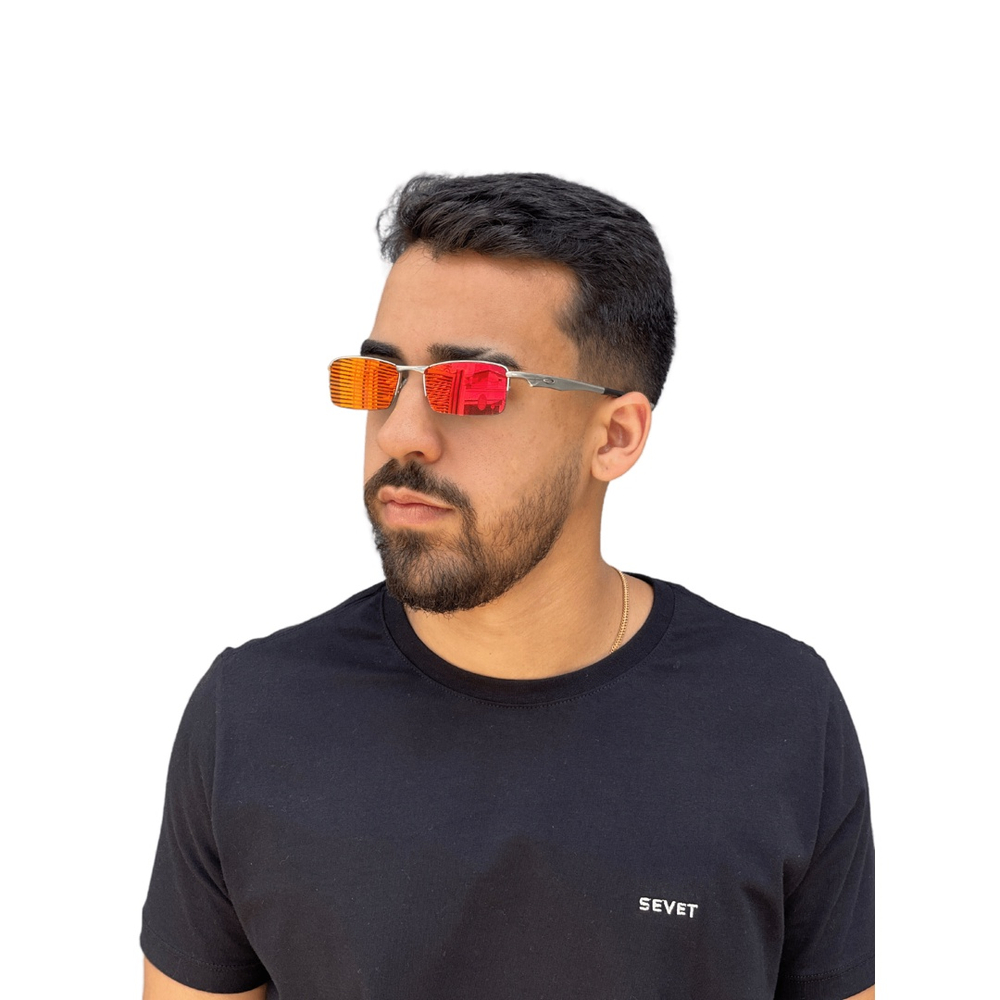 Oakley Vilão prata lentes Ruby - Mano dos Kit