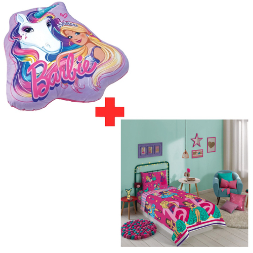 Jogo Cama Menina Barbie 100% Algodão 3 Peças 150 Fios Solteiro Licenciado  Mattel - Portallar - Jogo de Cama - Magazine Luiza