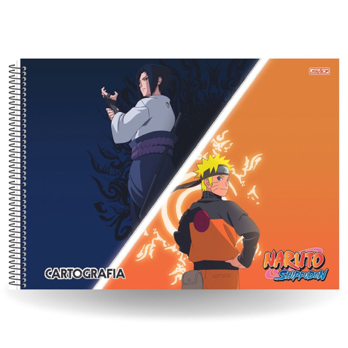 Caderno de Desenho Naruto Shippuden Animes 60 Folhas Capa Dura