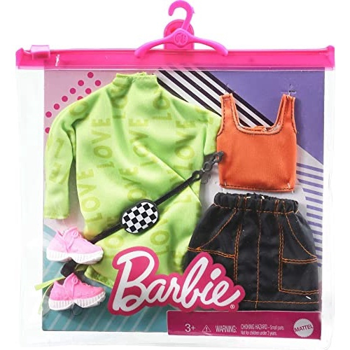 Roupas Barbie 2 Conjuntos Fashion - Presente Crianças 3-8 Anos em