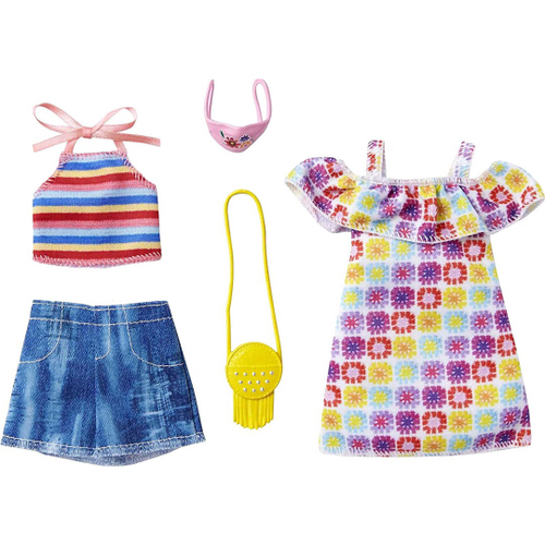 Conjunto de Roupas Look Retrô e Acessórios Barbie Mattel - Fátima Criança