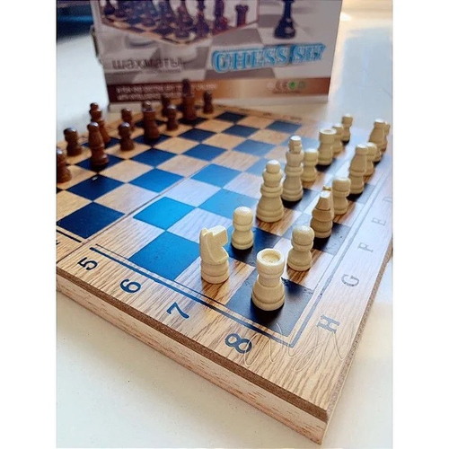 Tabuleiro de Xadrez Madeira Chessboard Clássico Dobrável