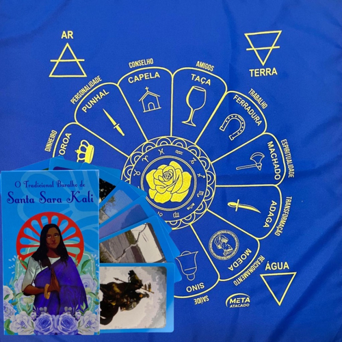 Kit 6 Baralhos Tarot Dourado Oráculo Deck 24 Cartas Atacado