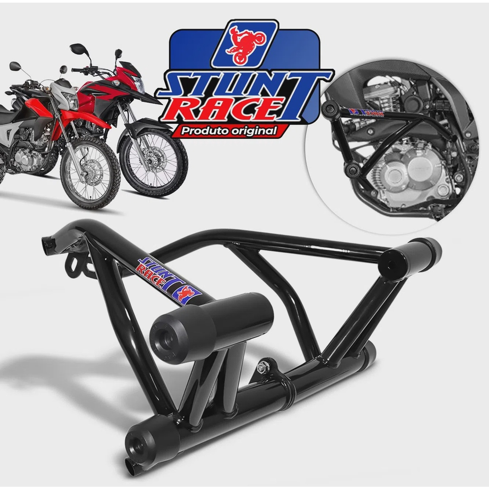 Protetor Stunt Race Motor Carenagem nxr Bros 160 xre 190 2015 a 2023  Ponteira Mata Cachorro no Shoptime