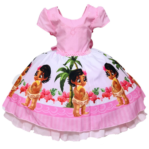 Roupa fantasia para crianças moana serve De 2 a 8 anos.