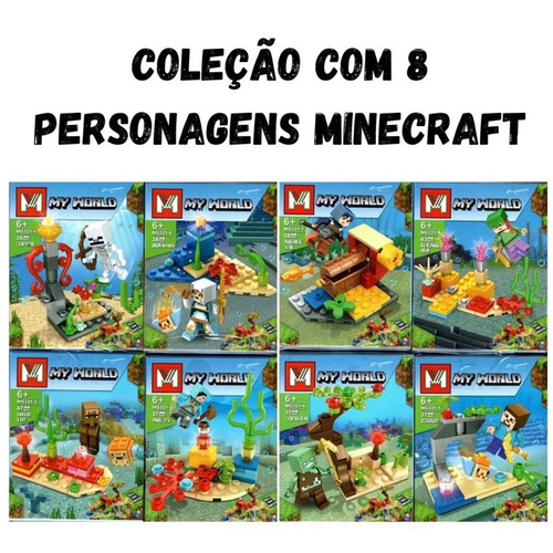 Brinquedo Boneco Minecraft My World Compatível Lego- Creeper