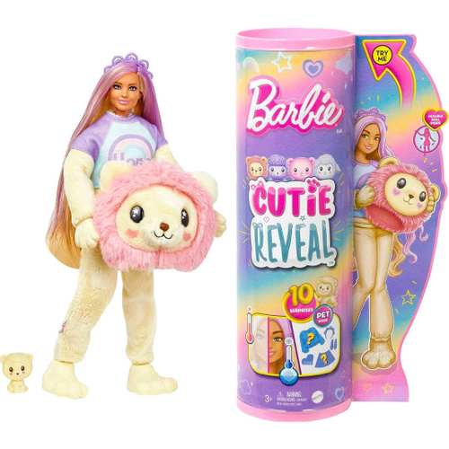 Boneca Barbie Cutie Reveal 10 Surpresas com Mini Pet e Fantasia de Gato  Hhg20 - MP Brinquedos