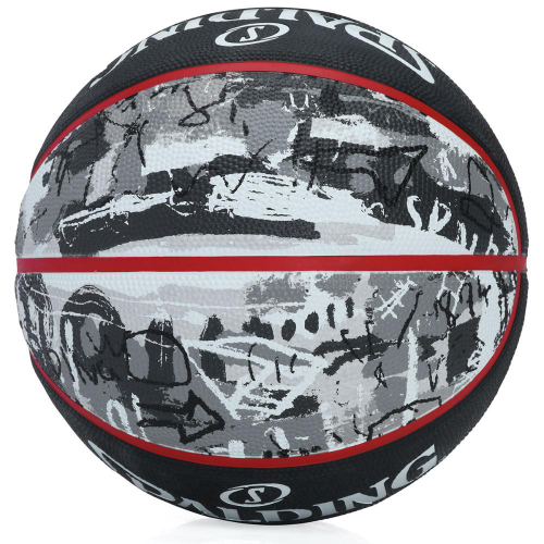 Bola de Basquete Spalding Graffiti Tam 7 Preta e Vermelha 