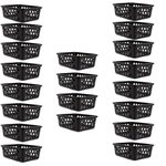 Kit 20 Cestos Organizador Pequeno 16X12X6Cm Preto