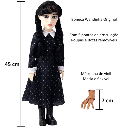 Boneca Wandinha - BabyBrink - Alves Baby