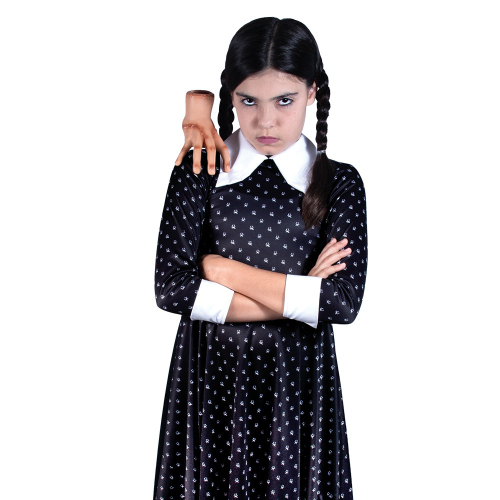 Fantasia Wandinha Familia Addams Vestido Preto Feminino Luxo