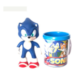 Boneco Sonic Vermelho 16cm Caneca 350m Sega Coleção (cores