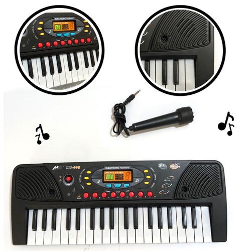 Teclado Infantil Microfone 61 Teclas Profissional Musical