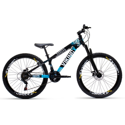 Bike bicicleta aro 26 freeride viking, bike dirt, downhill, wheeling,  urbano, grau, rl, 21 marchas