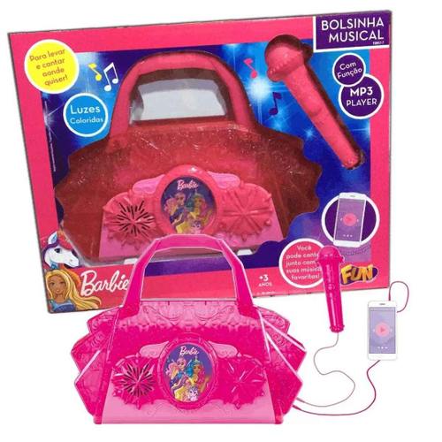 Conjunto Musical Barbie Meu Primeiro Karaokê C/ Microfone