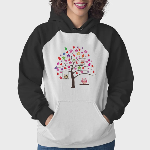 Moletom Feminino rvore Corujas Blusa de Frio em Promo o na