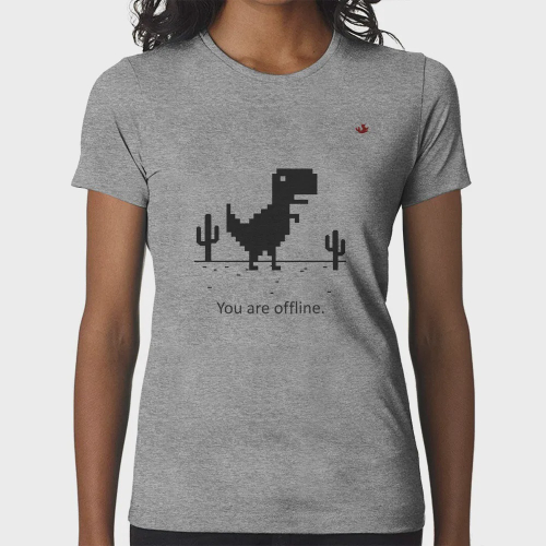 Camiseta Sem Internet Dino Google Feminina Branca em Promoção na Americanas